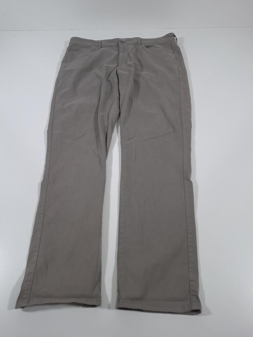 Peter Millar Pants Mens 38x32 Gray Signature Sateen 5 Pocket Stretch Chino